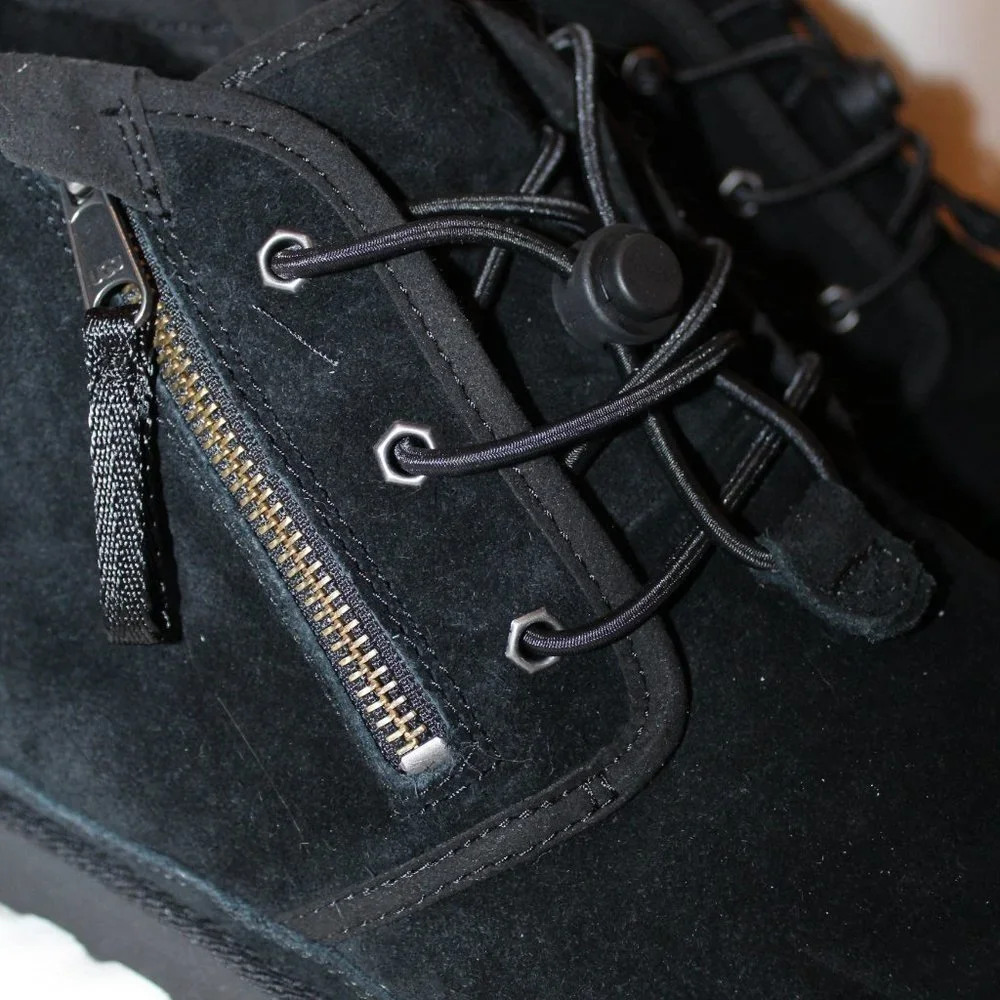 NIB UGG‎ MEN'S NEUMEL CHUKKA ZIP UP ANKLE BOOTS BLACK 17